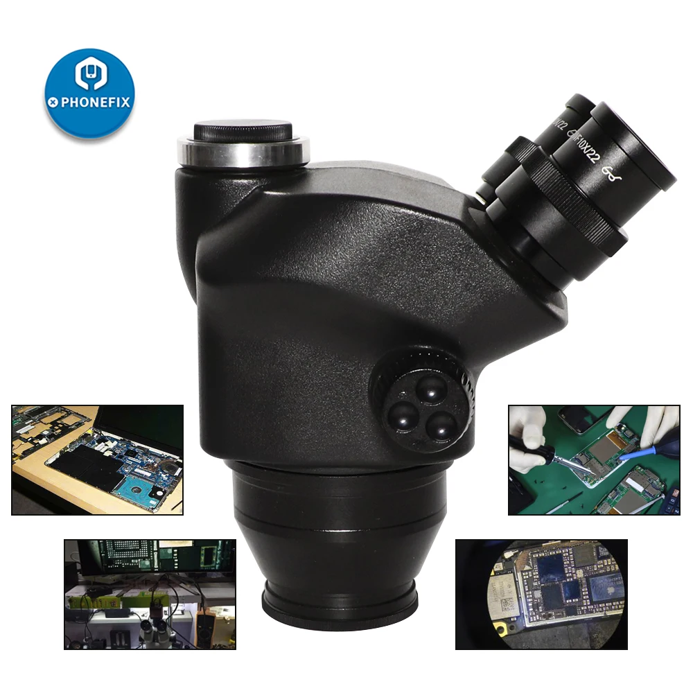 Trinocular Stereo Microscope 7X-45X - 2020 블랙 삼안 스테레오 줌 현미경,