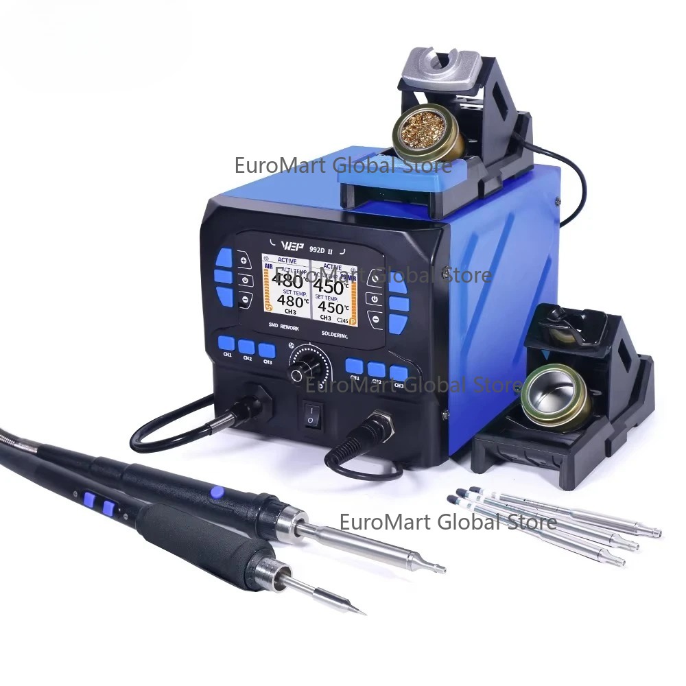 C210 Precision Soldering Station - 992D-II 2 in 1 LCD 디스플레이