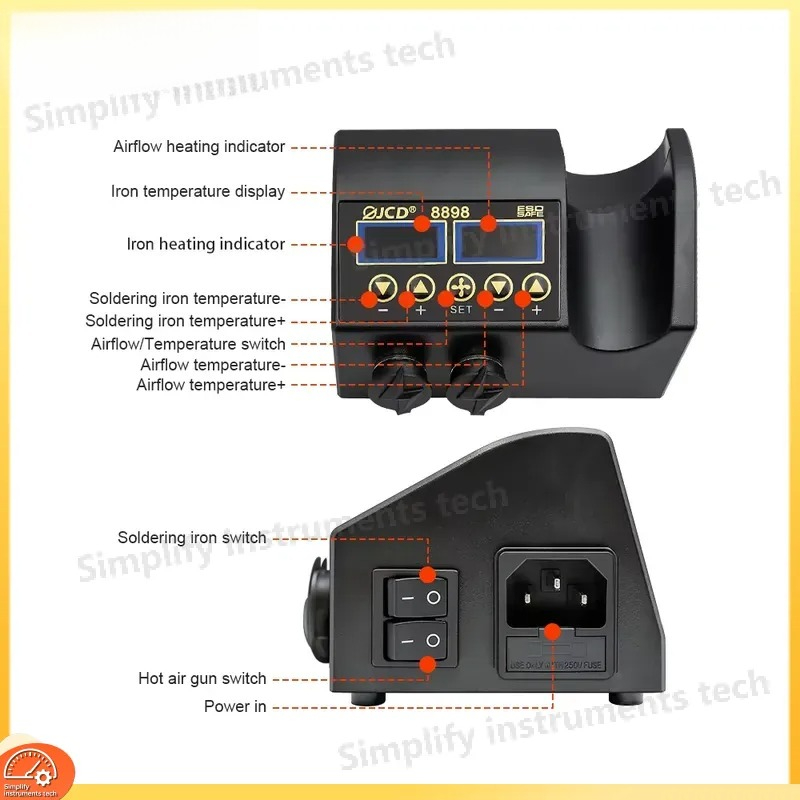 8898 솔더링 스테이션 750W 2 in 1 납땜 인 - 2 In 1 Soldering Rework Station 750W 리뷰 및 가격